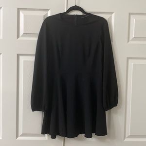 Zara Black Mini Dress with Long Sleeves